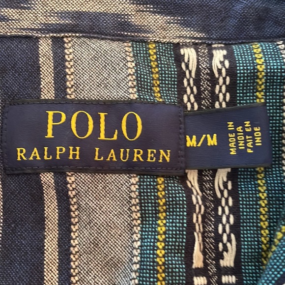 Vintage Western Bohemian Mens Polo by Ralph Lauren -Medium - Picture 2 of 4